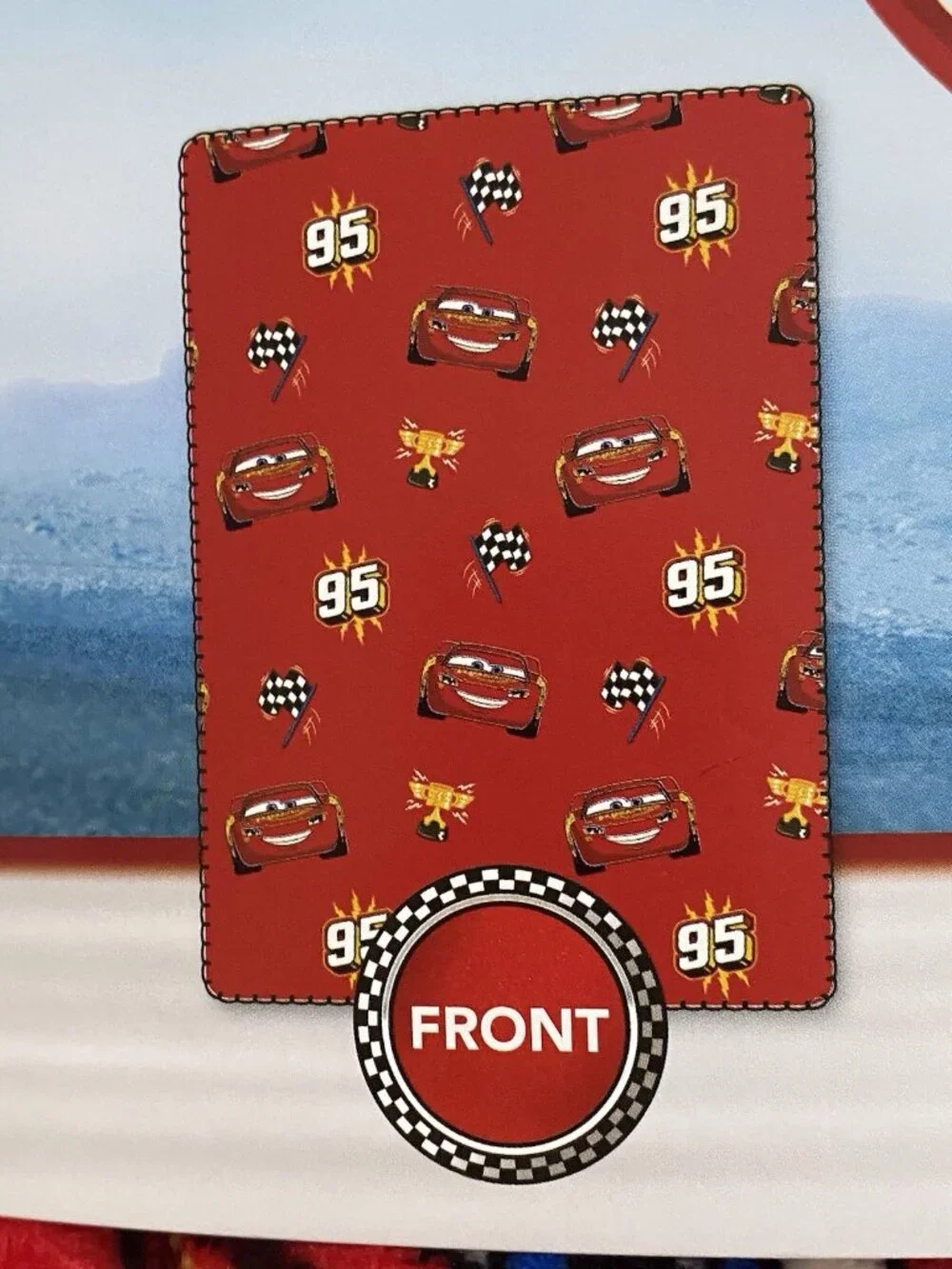 DISNEY Pixar CARS LIGHTNING MCQUEEN Reversible Coco Throw Blanket 50 X 70” NEW